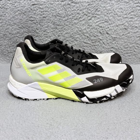 Adidas Terrex Agravic Ultra Womens Size 10 Trail Running Shoes White Yellow - Picture 1 of 9